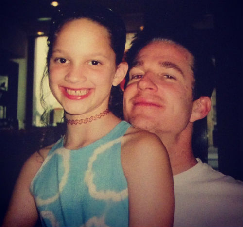 ruby modine with dad in childhood