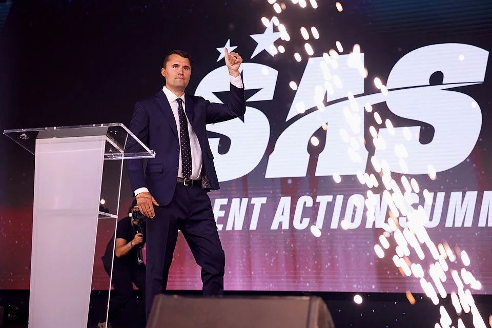 Charlie Kirk speaking at Turning Point USA Student Action Summit event